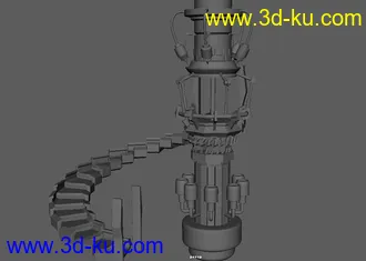 3D打印模型单个机械台 学生时练习的图片