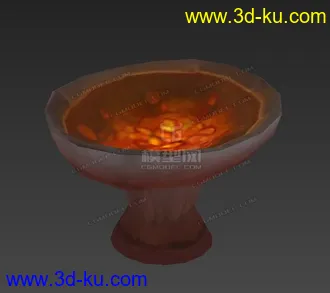 一个手绘火盆模型的图片