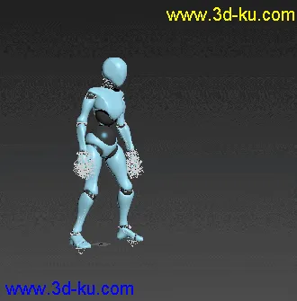 3D打印模型人物倒地 被击倒 动画 绑定 FBX 下载的图片