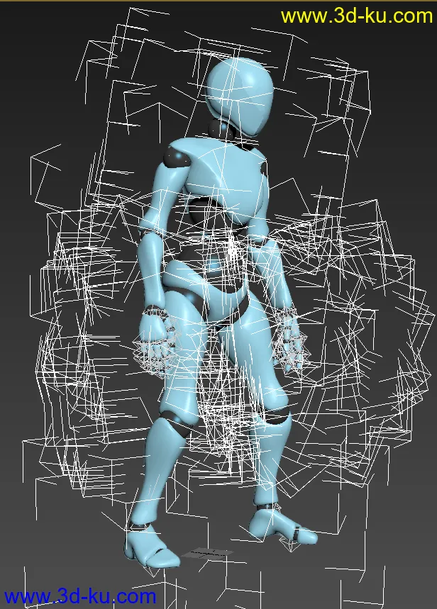 人物倒地 被击倒 动画 绑定 FBX 下载模型的图片2