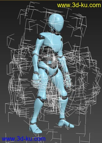 3D打印模型人物倒地 被击倒 动画 绑定 FBX 下载的图片