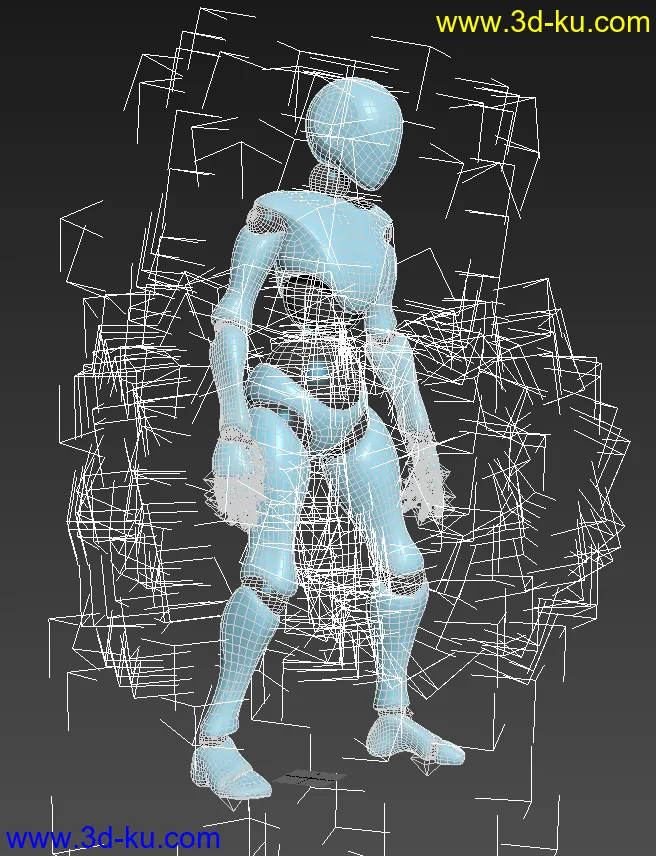 人物倒地 被击倒 动画 绑定 FBX 下载模型的图片3