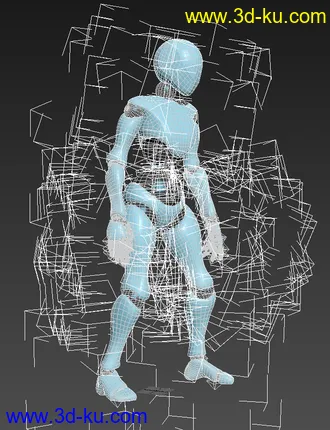 3D打印模型人物倒地 被击倒 动画 绑定 FBX 下载的图片
