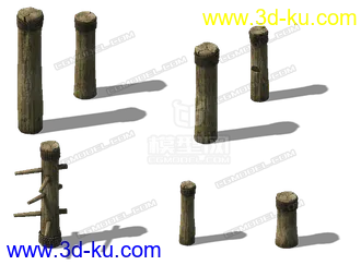 3D打印模型木桩的图片