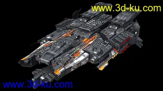 3D打印模型科幻战舰的图片