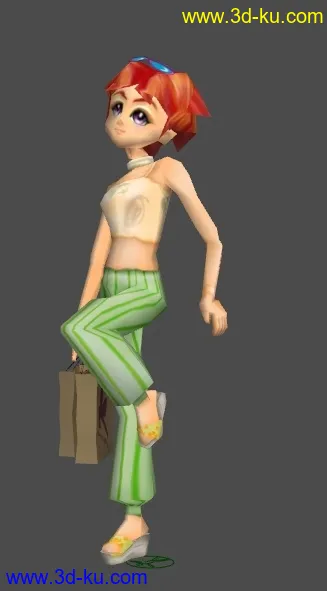 3D打印模型自做 低面美少女，有用的请下。的图片