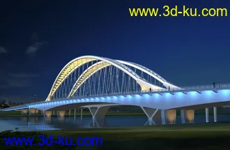 大桥 桥 立交桥  场景 模型下载 max  蓝天 夜景的图片