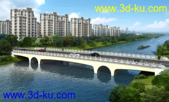 大桥 桥 立交桥  场景 模型下载  max 城市 蓝天的图片