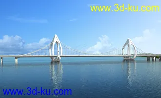 大桥 桥 场景 模型下载  max 城市 蓝天  夜景的图片
