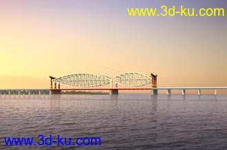大桥 桥 场景 模型下载  max 城市 蓝天  夜景的图片