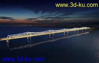 大桥 桥 场景 模型下载  max 城市 蓝天  夜景的图片