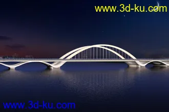 大桥 桥 场景 模型下载  max 城市 蓝天  夜景的图片