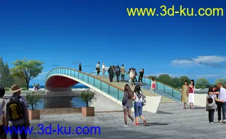 大桥 桥 场景 模型下载  max 城市 苏州拱桥的图片