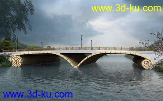 大桥 桥 场景 模型下载  max 城市 白天 夜景的图片