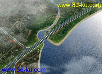 大桥 桥 场景 模型下载  max 斜拉桥 拱桥的图片