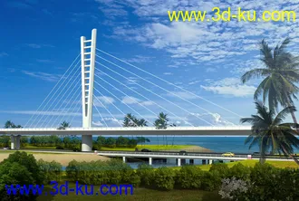 大桥 桥 场景 模型下载  max 斜拉桥 拱桥的图片