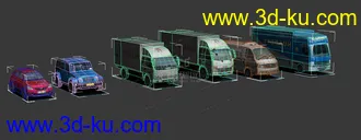 3D打印模型面数很少的小车 可用于远景的图片