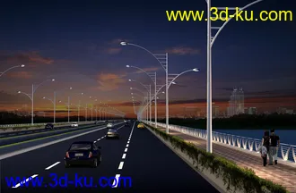 大桥 桥 场景 模型下载  max 公路的图片