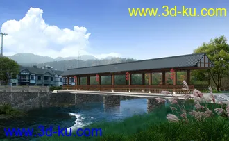 大桥 桥 场景 模型下载  max 公路  创意桥的图片