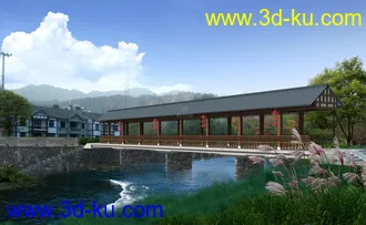 大桥 桥 场景 模型下载  max 公路  创意桥的图片