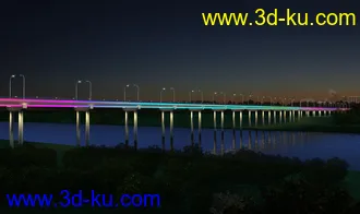 大桥 桥 场景 模型下载  max 滨江大桥的图片