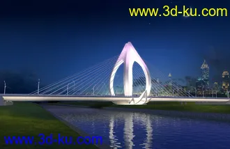 大桥 桥 场景 模型下载  max 夜景 蓝天的图片