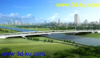 大桥 桥 场景 模型下载  max 夜景 蓝天的图片