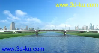 大桥 桥 场景 模型下载  max 夜景 蓝天的图片