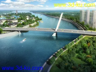大桥 桥 场景 模型下载  max  立交桥的图片