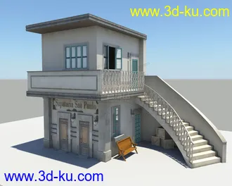 3D打印模型两层楼的图片
