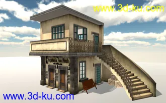 3D打印模型两层楼的图片