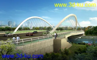 大桥 桥 场景 模型下载  max  白天 蓝天的图片