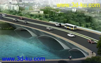 大桥 桥 场景 模型下载  max  白天 蓝天的图片