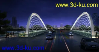 大桥 桥 场景 模型下载  max  白天 蓝天的图片
