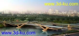 大桥 桥 场景 模型下载  max  白天 蓝天的图片