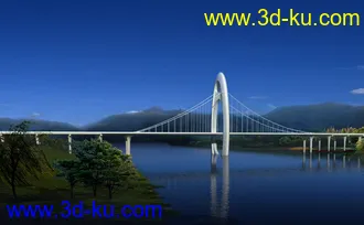 场景 模型下载  max  斜拉桥的图片
