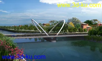场景 模型下载  max  各种桥 斜拉桥 拱桥的图片