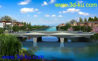 场景 模型下载  max  各种桥 斜拉桥 拱桥的图片