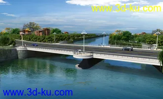 场景 模型下载  max  各种桥 斜拉桥 拱桥的图片