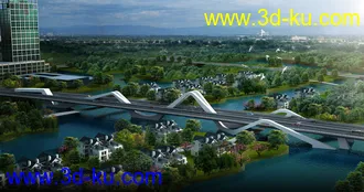场景 模型下载  max  温州桥的图片