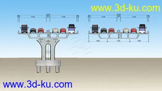 场景 模型下载  max  天桥，高架桥的图片