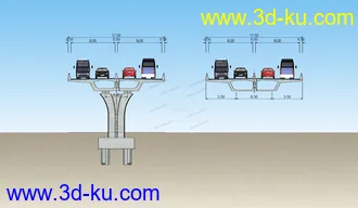 场景 模型下载  max  天桥，高架桥的图片