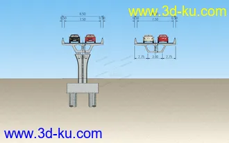 场景 模型下载  max  天桥，高架桥的图片
