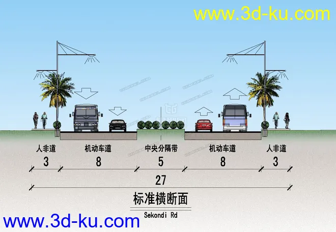 场景 模型下载  max  天桥，高架桥的图片18