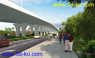 场景 模型下载  max  天桥，高架桥的图片