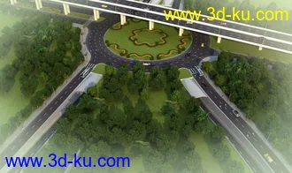 场景 模型下载  max  天桥，高架桥的图片
