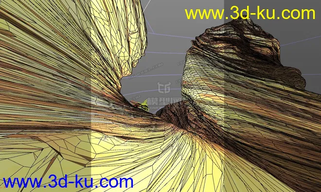 C4D 丹霞地貌 lowpoly模型的图片2