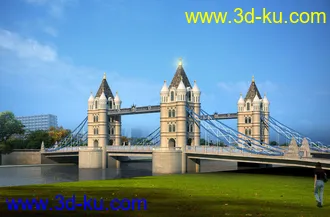 场景 模型下载  max  斜拉桥 创意桥设计的图片