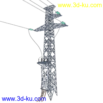 3D打印模型单回电缆终端角钢塔的图片