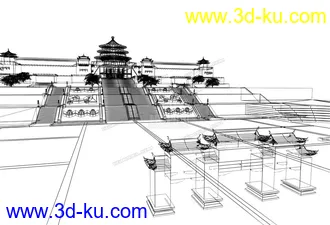 3D打印模型重庆大礼堂广场的图片